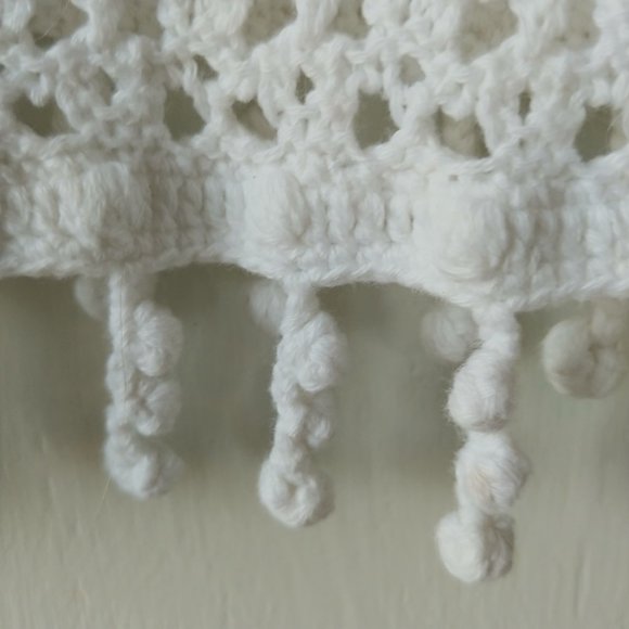 Lilly Pulitzer Long Sleeve Loose Knit Crochet V-neck Sweater White SZ S - Picture 9 of 10